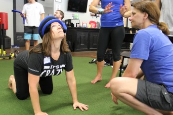 Instructor, Sarah Young (right)